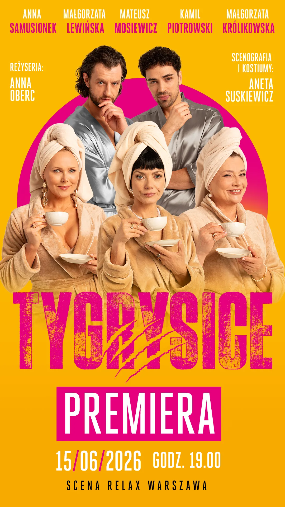 Plakat spektaklu Tygrysice – premiera 15 czerwca 2026